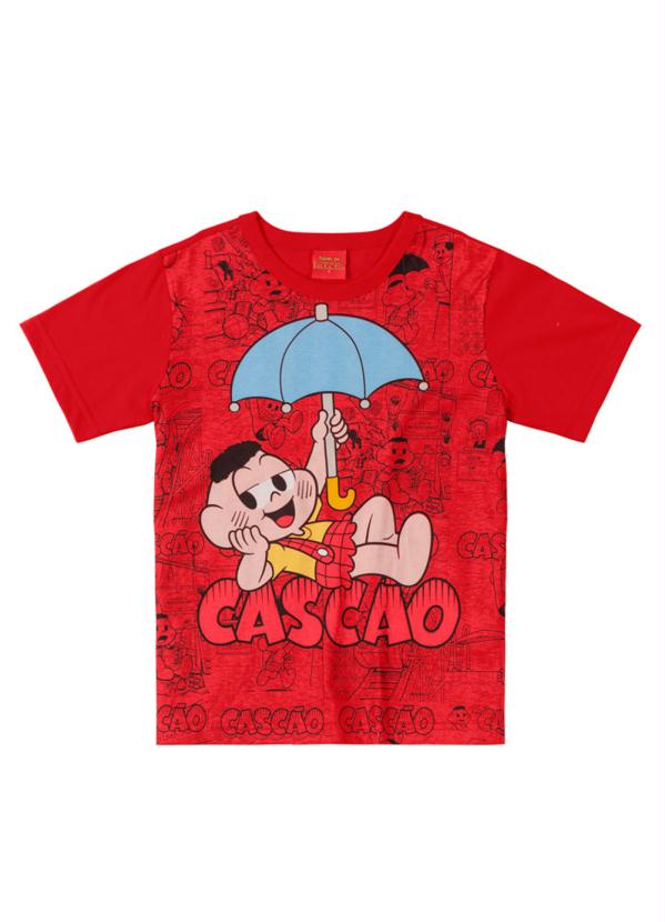 Camiseta Menino Turma da Mônica Vermelho