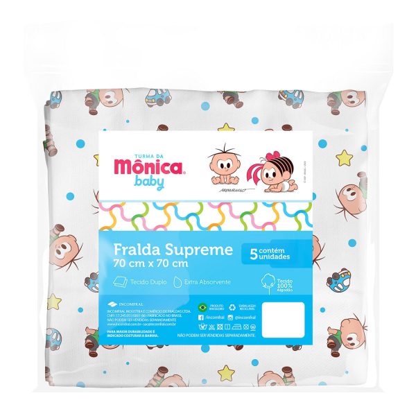 Fralda Supreme 05 Unidades Cebolinha 2 Turma da Mônica Baby