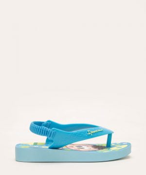 chinelo infantil cascão e cebolinha turma da mônica ipanema azul claro