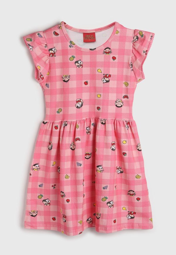 Infantil - Vestido Brandili Turma Da Mônica Rosa