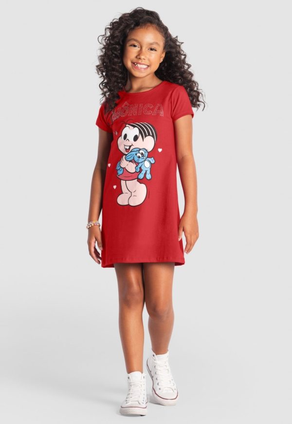 Infantil - Vestido menina da turma da mônica Brandili