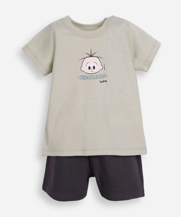 conjunto infantil cebolinha verde